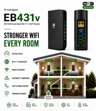 Maxis TP-Link Aginet EB431v | BE7200 Dual-Band Wi-Fi 7 VoIP Router