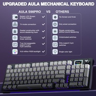 AULA S98 Pro gaming wireless mechanical keyboard RGB 96 keys 8000 mAh battery hot-swappable tri-mode
