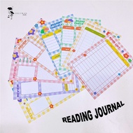Reading journal (16) set of A6 notepads review books / thetranstudio
