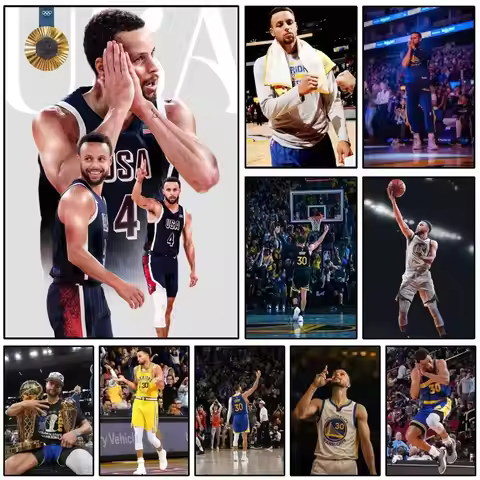 1PC S-Stephen Super Star C-Curry Poster Self-adhesive Art Waterproof Paper Sticker Coffee House Bar 