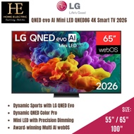 2026 New LG 55"/ 65"/ 100" QNED evo AI QNED86 Mini LED 4K Smart TV