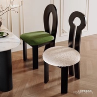 French Retro Solid Wood Dining Chair Household Backrest Chair Medieval Lonely Style Chair about Ligh
