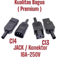Jeck jek Connector Cord IEC320 C13, socket C13 16A 250V