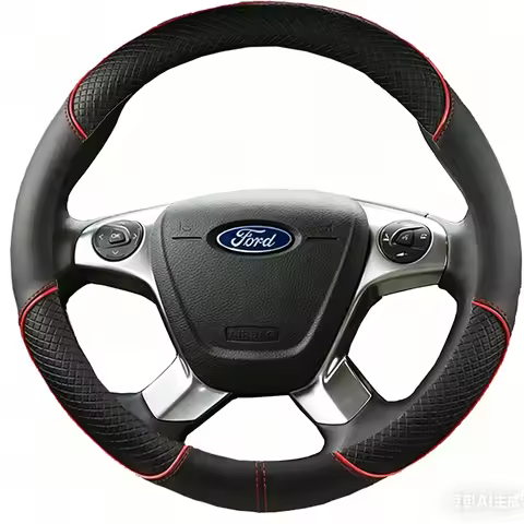 Customized Carbon Fiber Leather Car Steering Wheel Cover For Ford Transit Connect Tourneo Custom Gra