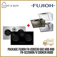 [BUNDLE] FUJIOH FH-GS6530SV Gas Hob And FR-SC2090R/V Chimmey Cooker Hood 90cm