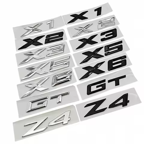 NEW 3D ABS Glossy Black Logo X1 X2 X3 X5 X6 X7 GT Z4 Emblem Car Rear Trunk Badge Sticker For E84 F39