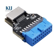 USB Header Adapter Riser USB 3.0 19Pin to USB 3.2 Type E 20Pin Converter Chassis Front Panel Type C 