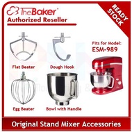 【Original】The Baker Stand Mixer ESM-989 / ESM989 Accessories (Egg Beater / Flat Beater / Dough Hook / Bowl with Handle)
