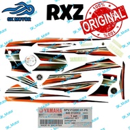 Yamaha RXZ Catalyzer Stripe Sticker Graphic Hitam Oren Black Orange SMX 5PV3 Body 100% HLY 5PV-FG000