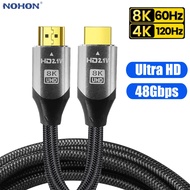 สาย HDMI 8K 60Hz สำหรับกล่องทีวี PS4 PS5ความเร็วสูง4K 120HZ สายยาว1M 2 M 3M 5M 8M 10M 3 5 8 10M 10M