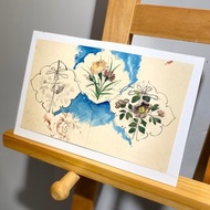 19th century德國瓷器設計手稿 - Vintage Draft - 古董