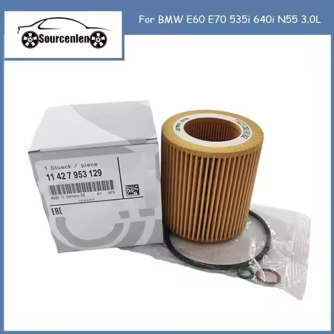 Original Quality Oil Filter for BMW E60 E70 535i 640i N55 3.0L 11427566327 11427541827 F02 F06 Oil F