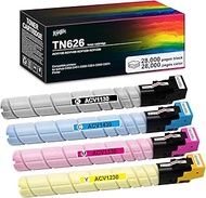 TN626 TN-626 TN 626 Toner Cartridge KCMY 4-pack with Chip ACV1130 ACV1430 ACV1330 ACV1230 Replacemen