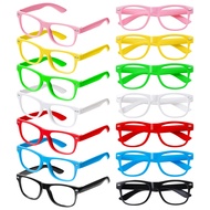 14 Pack Colorful Glasses Frame No Lens Neon Fake Costume Glasses for Birthday Party Favors Daily Out