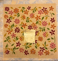 日式和風包裹布 便當巾 包袱皮 風呂敷 蓋布 連2個拎環，可如圖所示做成一個手挽袋 (花布75x75cm、拎環直徑11cm)