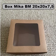 Kraft Mica Box BM 20 x 20 x 7.5 cm, Laminated rice Box