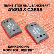 1 SET OF FINAL TRANSISTOR SANKEN 2SA1494 2SC3858 A1494 C3858 1494 3858 99P KW RRT