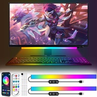 Under Monitor Light Bar, App and Remote Control Gaming Ambient Lights,Music Sync Color Changing, 16 