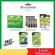 GP ALKALINE BATTERY AA / AAA / AAAA / 9V / D / C / CR2016 2025 2032 2430 2450 1220 / A23/ A27/ A76/ 