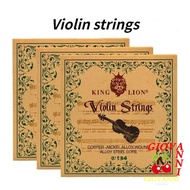 GIOVANNI Violin String Set, V134 Steel Core King Lion Violin String, Violin Accessories Alloy White 