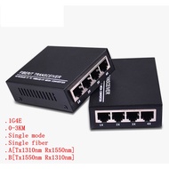 1G4E Media Converter gigabit Fiber switch 1SC 4RJ45 ports 1 Sợi Media Converter 1FO 1 Quang 4 LAN