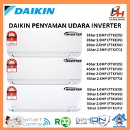 DAIKIN PENYAMAN UDARA INVERTER 1-3.0HP FTKE /FTKF / FTKU SIRI (3/4/5 BINTANG) R32 DINDING (WALL MOUN