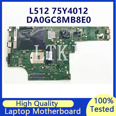 Mainboard For Lenovo Thinkpad L512 75Y4012 DA0GC8MB8E0 HM65 Laptop Motherboard 100% Full Tested Work