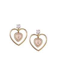 KLOSET Heart To Heart Earrings (PF23-ACC003) ต่างหูห้อยหัวใจ