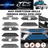 TCS PERODUA BEZZA 2016-2025+ CAR NEW DESIGN MAX HONEYCOMB GRILLE COVER GARNISH ACCESSORIES MAXCOMB S