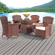 Indoor Combination Furniture Balcony Coffee Table Three-Piece Set Table Chair Rattan Chair Outdoor H
