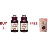 Lakewood Organic Pure Cranberry Juices (32oz x 2) Free 1 Dried Cranberries 100g