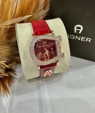 Jam Tangan Wanita Aigner Terbaru Mewah Tali Kulit Analog Womens Watches Quartz