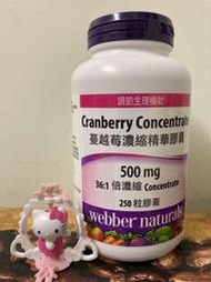 Webber Naturals 蔓越莓濃縮精華膠囊 250 粒 新莊可自取 【佩佩的店】 COSTCO 好市多