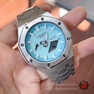 G-Shock Casioak Blue Dial Custom AP Style Gen3 Stainless Steel Bracelet