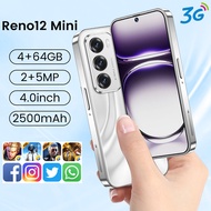 5G Small Mini Phone 4.0 Inch 4GB RAM 64GB ROM Android 14 Dual SIM Handphone Murah For Students Kids 