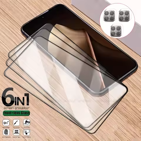 6-in-1 For Xiaomi 15T Glass Xiaomi Mi 15T Pro Tempered Glass Full Cover 9H Protective Screen Protect