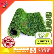❀◈□【2M X 1M】VODELL 25MM NATURAL GREEN TRIPLE UV ARTIFICIAL GRASS FAKE SYNTHETIC Karpet Rumput Tiruan Murah Outdoor &amp; Ind