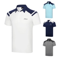 2021 Men's Contrast Color Golf T-Shirt Short Sleeve Large Maternity POLO Shirt Top Sukan Top San Ball Clothing