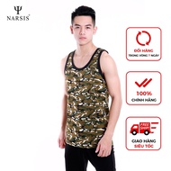 Narsis D6057 Men's T-shirt, Army Blue, Cotton, Soft, Good Elasticity, Cool, Easy to Coordinate