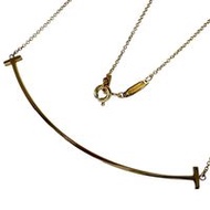 TIFFANY & Co. Tiffany T SmileSmile項鍊 18K 玫瑰金，3.7 克，45 厘米，女士