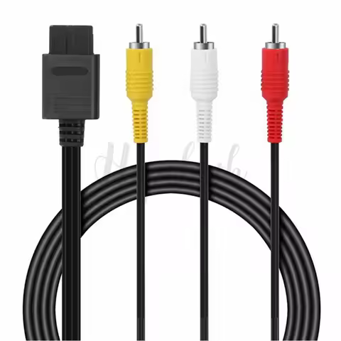 1.8m AV Cable Composite Video Cord 6 Feet Line Compatible with Nintendo 64/N64/GameCube/SNES TV Game