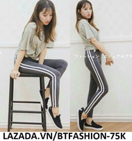 Quần Dài Nữ Thun Ôm Legging 2 Sọc Thể Thao Thời Trang Hàn Quốc - BT Fashion (2S-05)