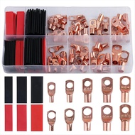 Battery Cable Ends 150Pcs Copper Cable Wire Lugs AWG 2 4 6 8 10 12 Gauge Wire Connectors Battery Ter