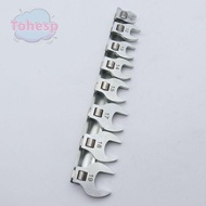 TOHESP 8Pcs Open End Spanner, 10 To 19mm Replaceable Drive Crowfoot Wrench, Portable Movable 3/8 Inc