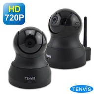 【EC數位】TENVIS TH-661 HD無線網路攝影機 (黑色兩入組) WDR廣域動態視角&amp;3D-DNR降雜訊
