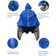 [Kesoto1] Electric Wheelchair Waterproof Poncho Breathable Lightweight PVC Layer Wind Rain Cape Raincoats Cloak for the Elderly Cover Taffeta Material for Older Over Knee Coverage Rain Protection Hood