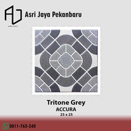 Keramik Lantai Kamar Mandi Mulia Accura 25x25 Tritone Grey KW 1