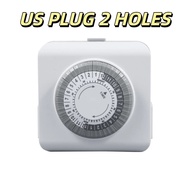 JOYLIFEWQ 24-Hour Cycle Mechanical Timer 15A 1250W 30-Minute Intervals Plug-in Timer Cycle Switch Hi