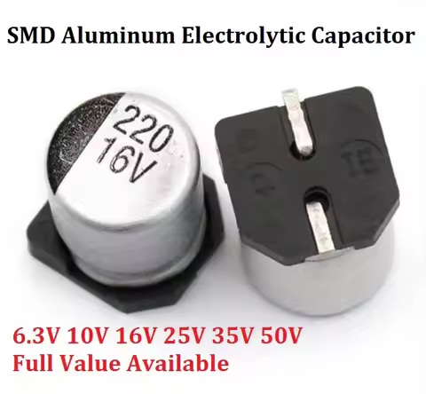 10pcs SMD 10V 16V 25V 35V 47UF 50V 100UF 220UF 470UF 1000UF 10UF 22UF 330UF 2200UF 150UF Aluminum El
