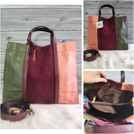 Tas Wanita Fossil Carmen Tote Shopper Bag Colorful Rainbow Original